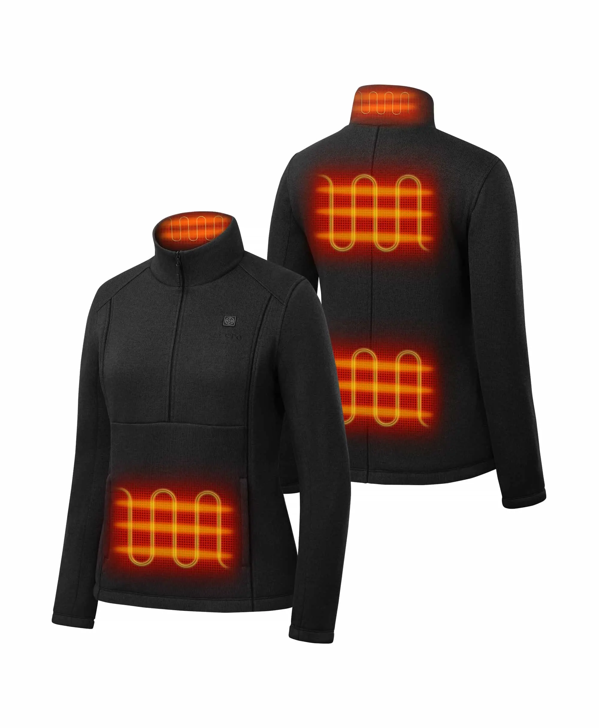 Augusta Women's 4-Zone Heated Sweater Fleece Qtr Zip Jacket - Image 15
