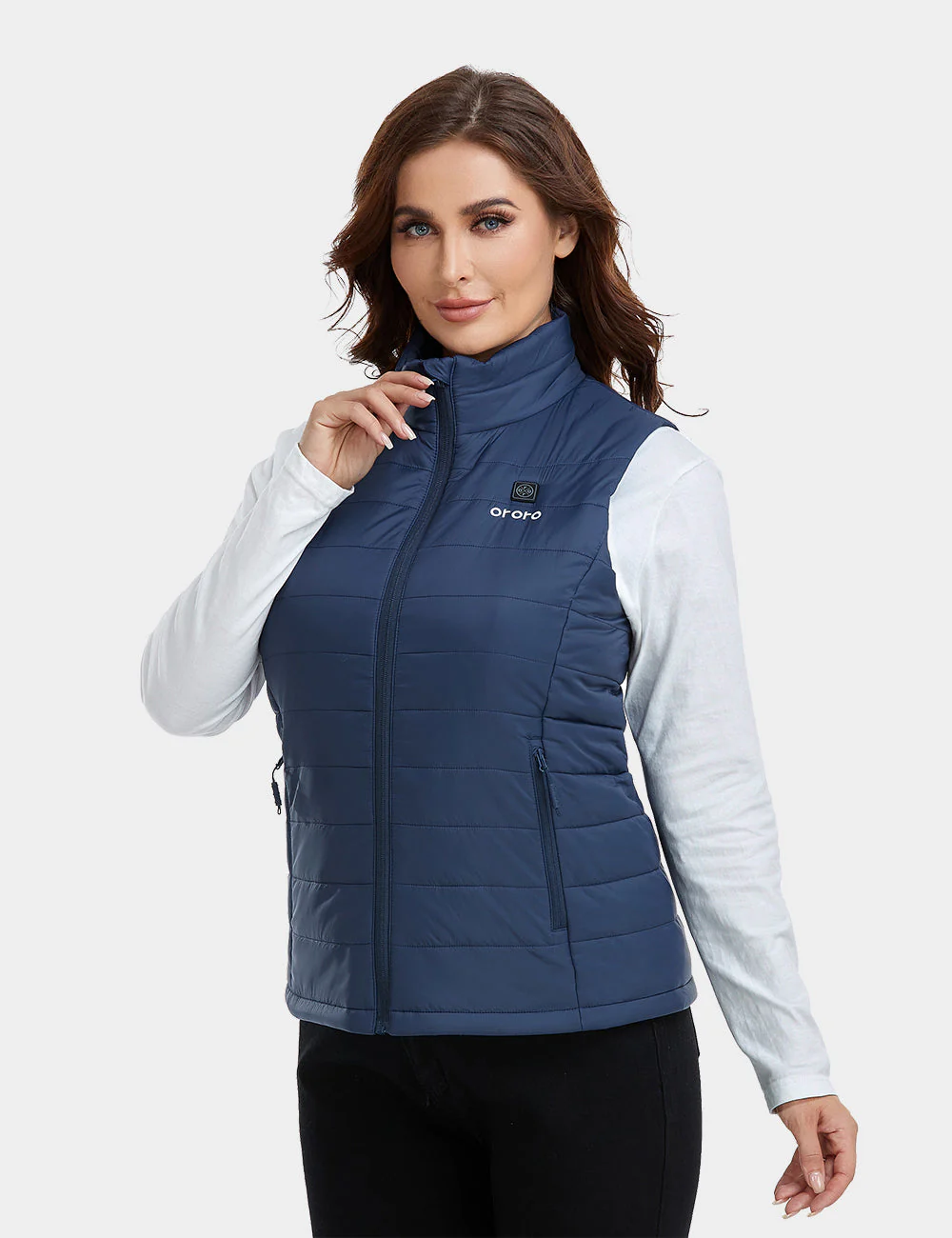 Bundle Deal - Women's Classic Heated Vest (Navy Blue) & Extra Mini 5K Battery - Image 4