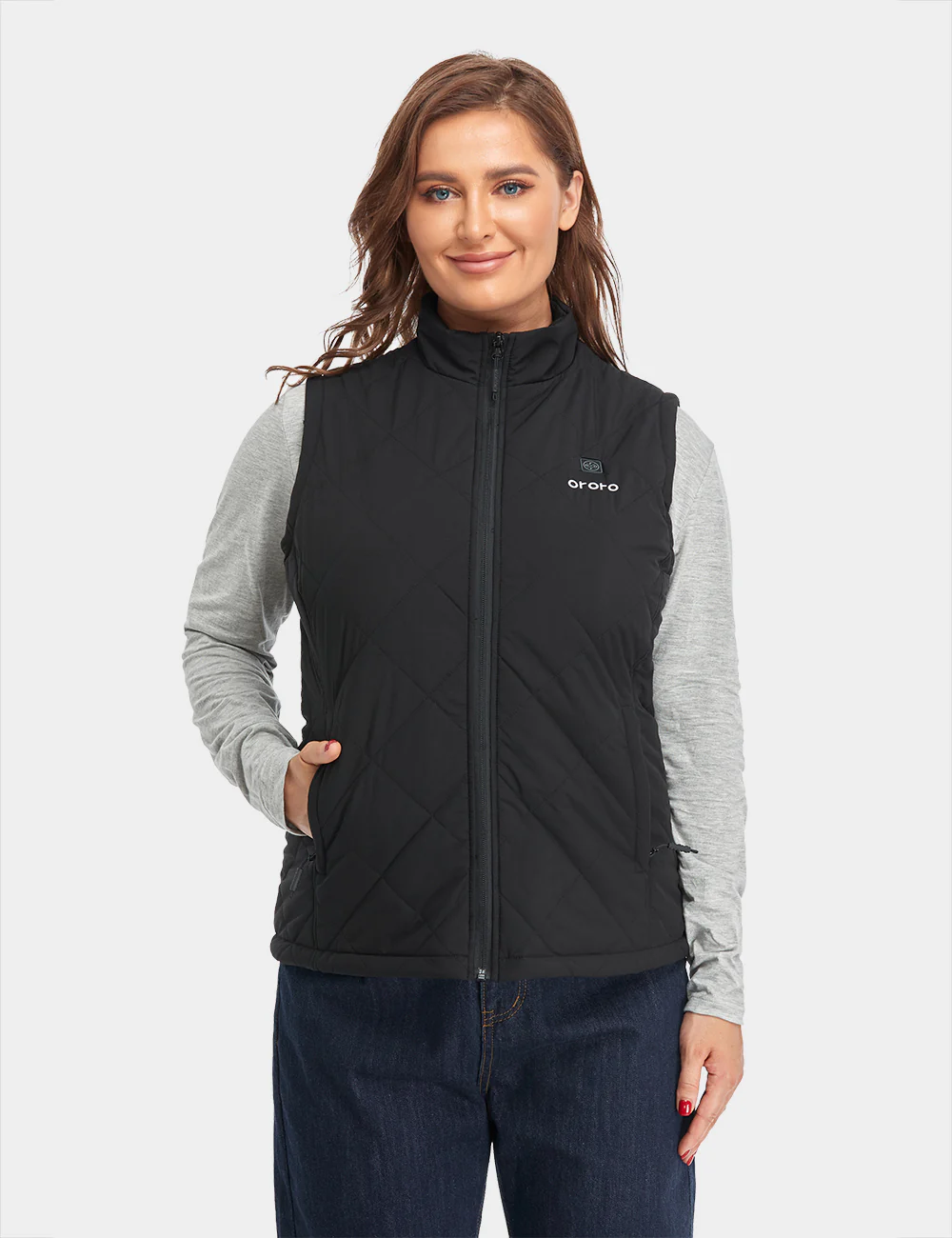 Women's Heated Quilted Vest - Black - Image 6