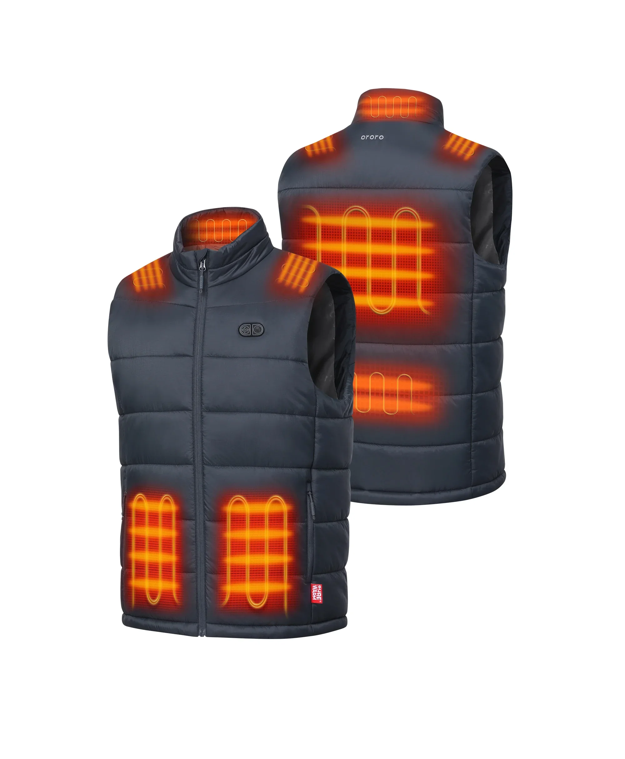 SureWarm® Men's 7-Zone Dual-Control Classic Pro Heated Vest (Lower Back Heating) - Image 16