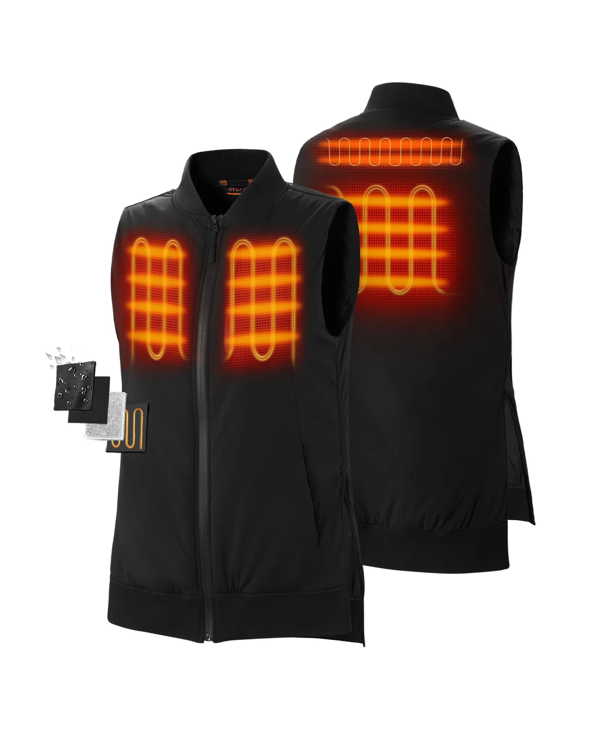 Blair Women's Heated Long Bomber Vest  (Final Sale) - Image 2