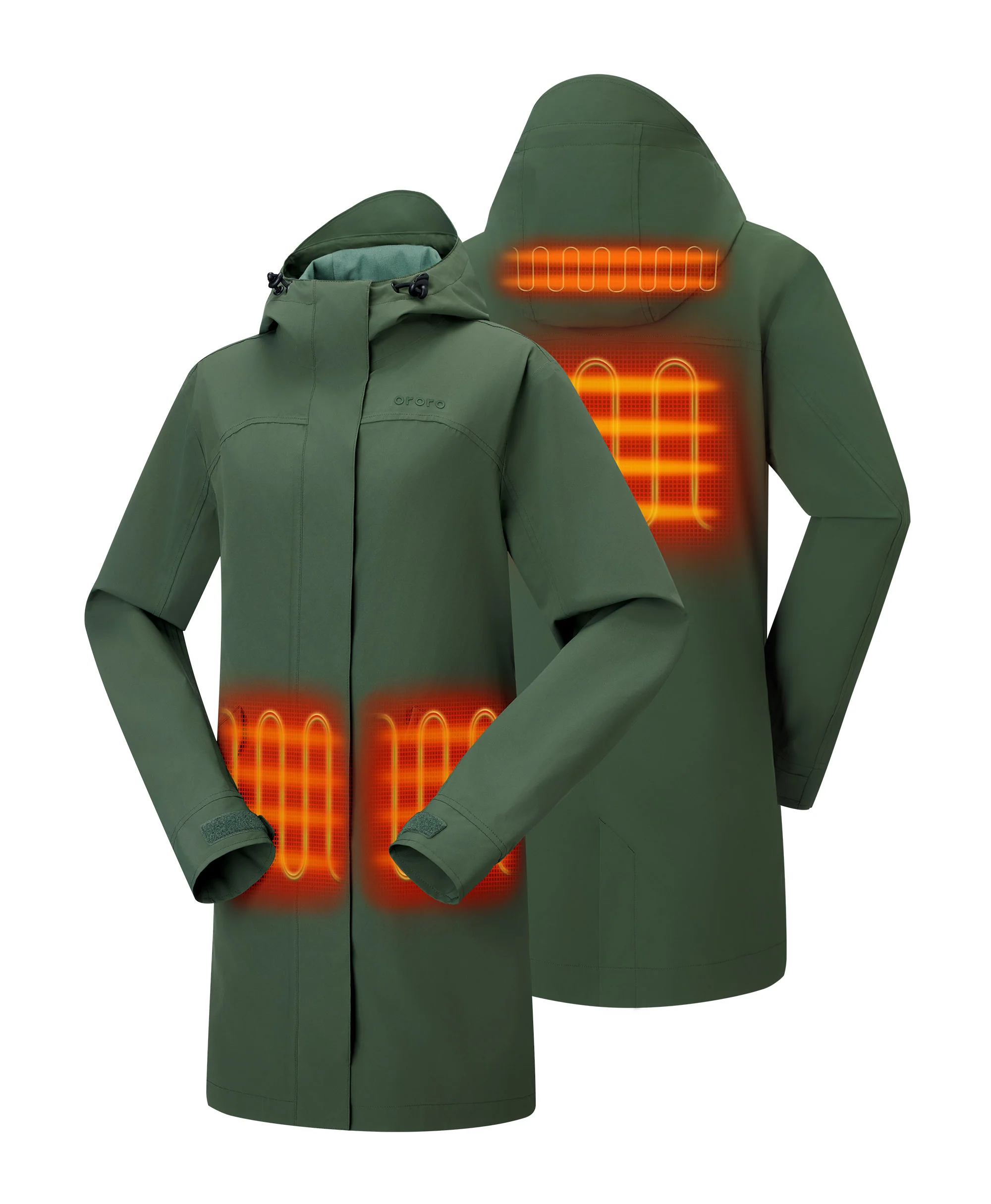 Downtown Women's Heated Rain Trench (Final Sale) - Image 2