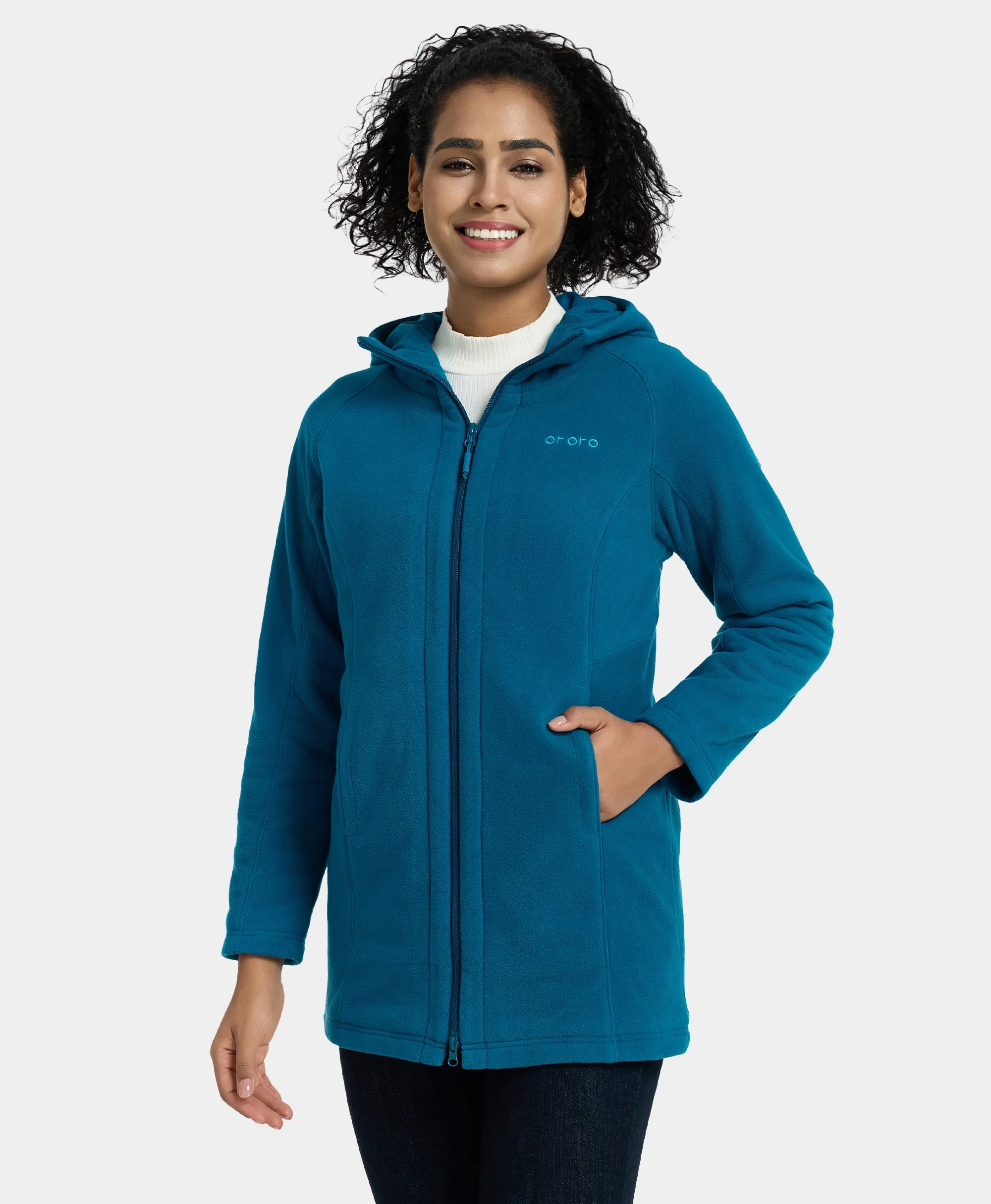 Felicity Women's Heated Fleece Hoodie Jacket - Image 8