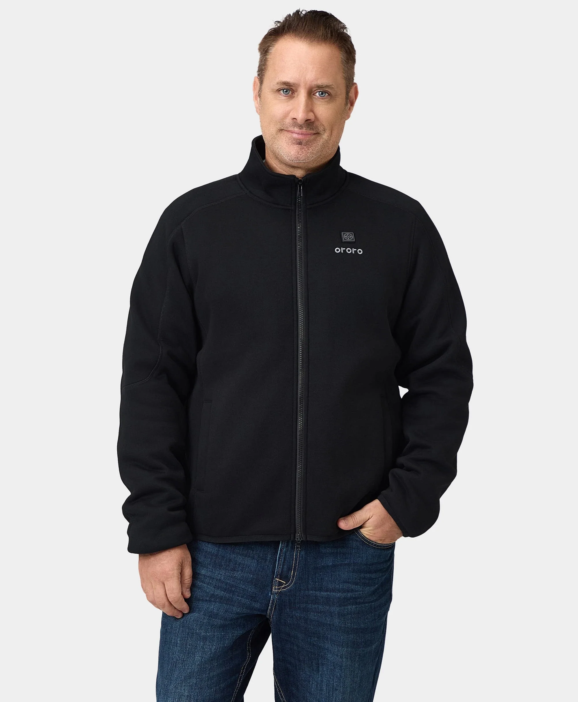 (Open-box) Florence Men's Heated Fleece Jacket - Black (Battery Set Not Included) - Image 2