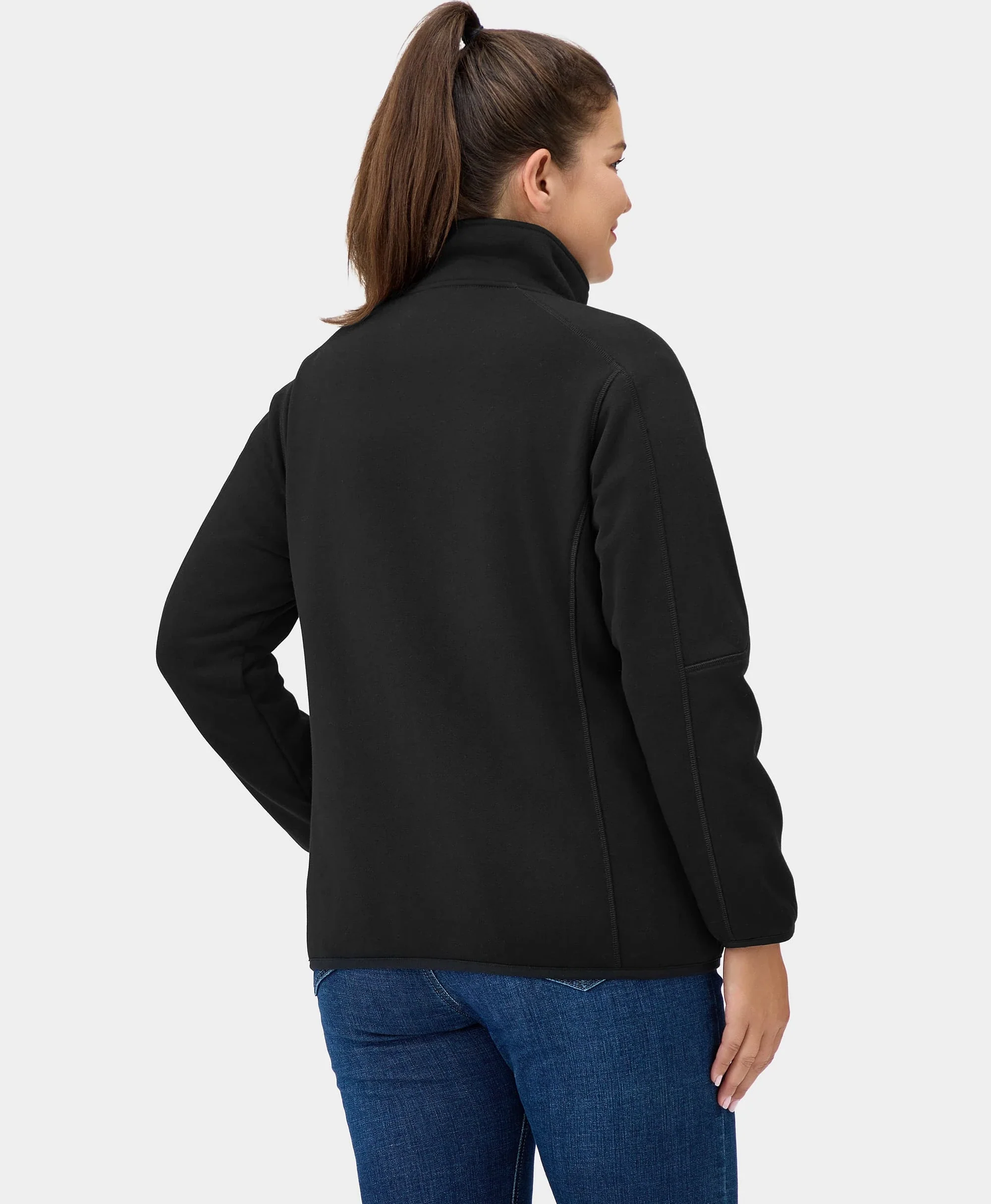 (Open-box) Florence Women's Heated Fleece Jacket - Black (Battery Set Not Included) - Image 5