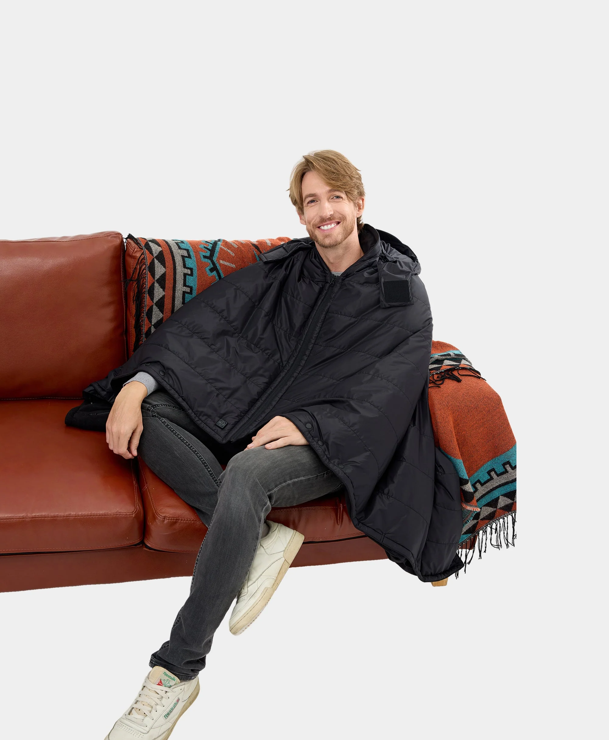 (Open-Box) Heated Dual Control Poncho Blanket (Battery Set Not Included) - Image 5