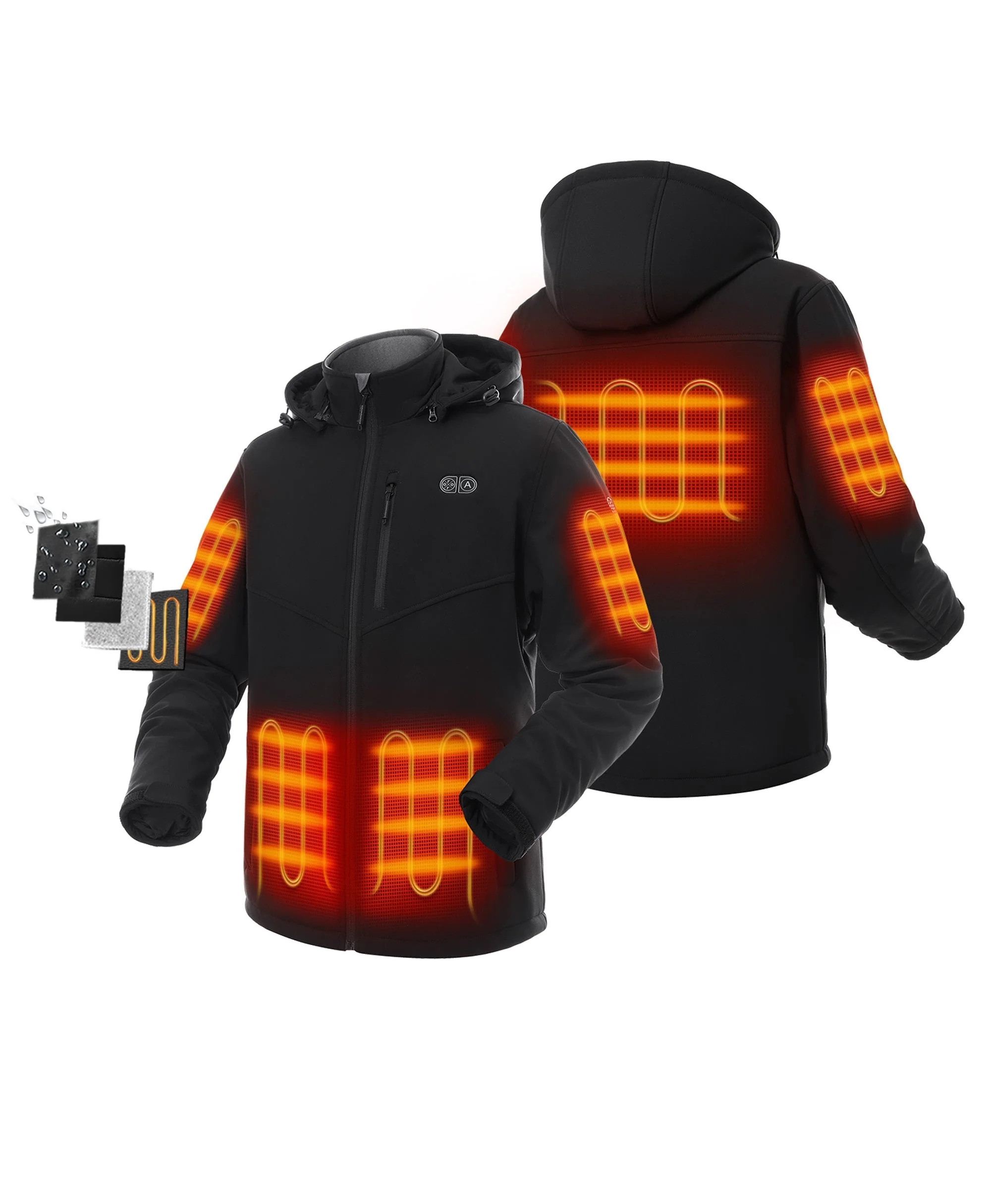 (Open-Box) Men's Heated Dual Control Jacket with 5 Heating Zones (Pocket Heating) (Battery Set Not Included) - Image 14