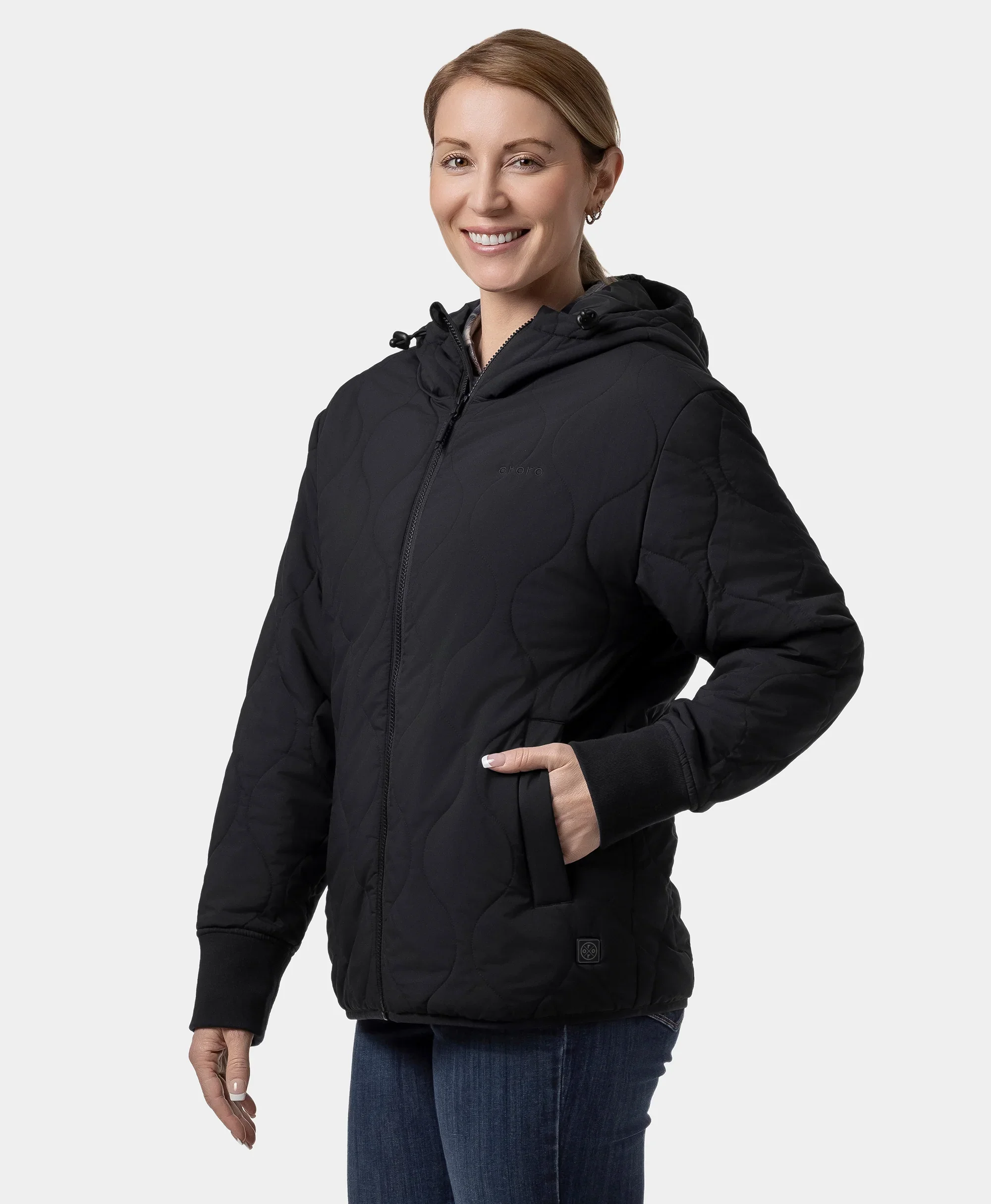 (Open-box) Stargazer Women's Heated Quilted Hoodie Jacket (Battery Set Not Included) - Image 18