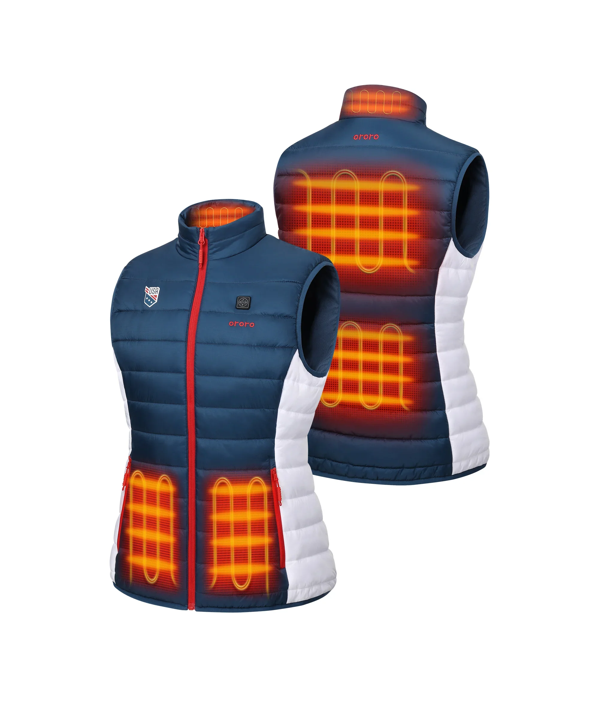 Women's 5-Zone Classic Evo Heated Vest – USABS Edition - Image 2