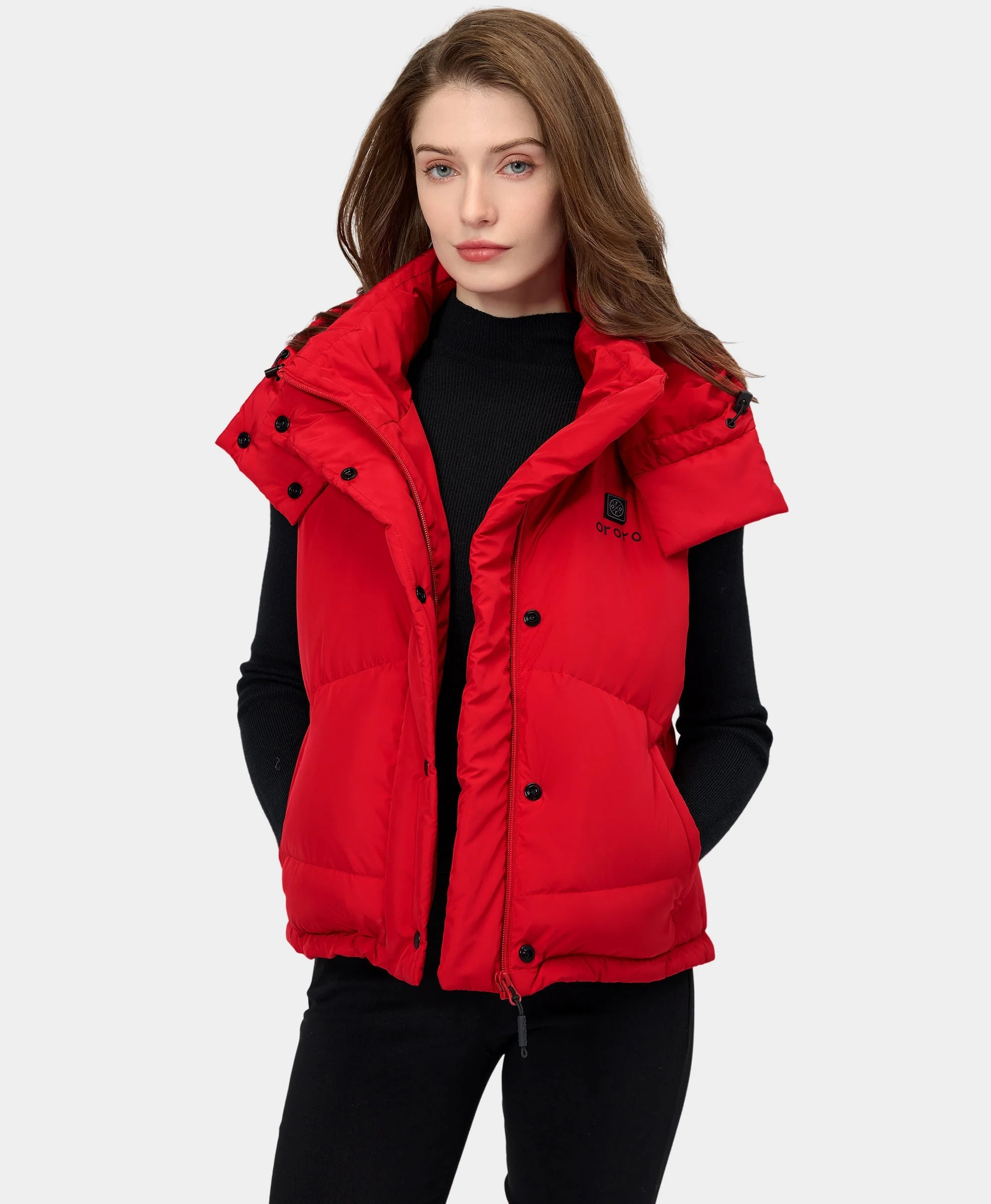 Women's Heated Cropped Puffer Down Vest (Apparel Only) - Image 13