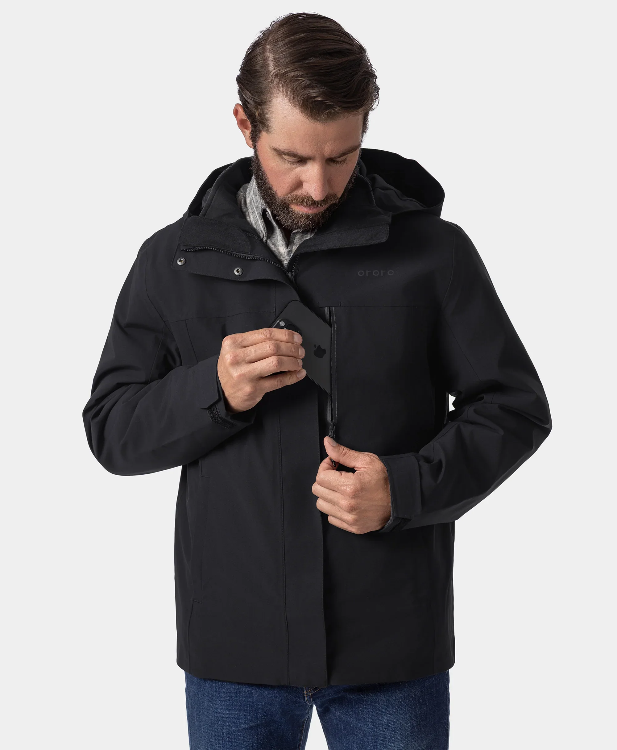 River Ridge Men’s 3-in-1 Heated Jacket with Fleece Liner - Image 19
