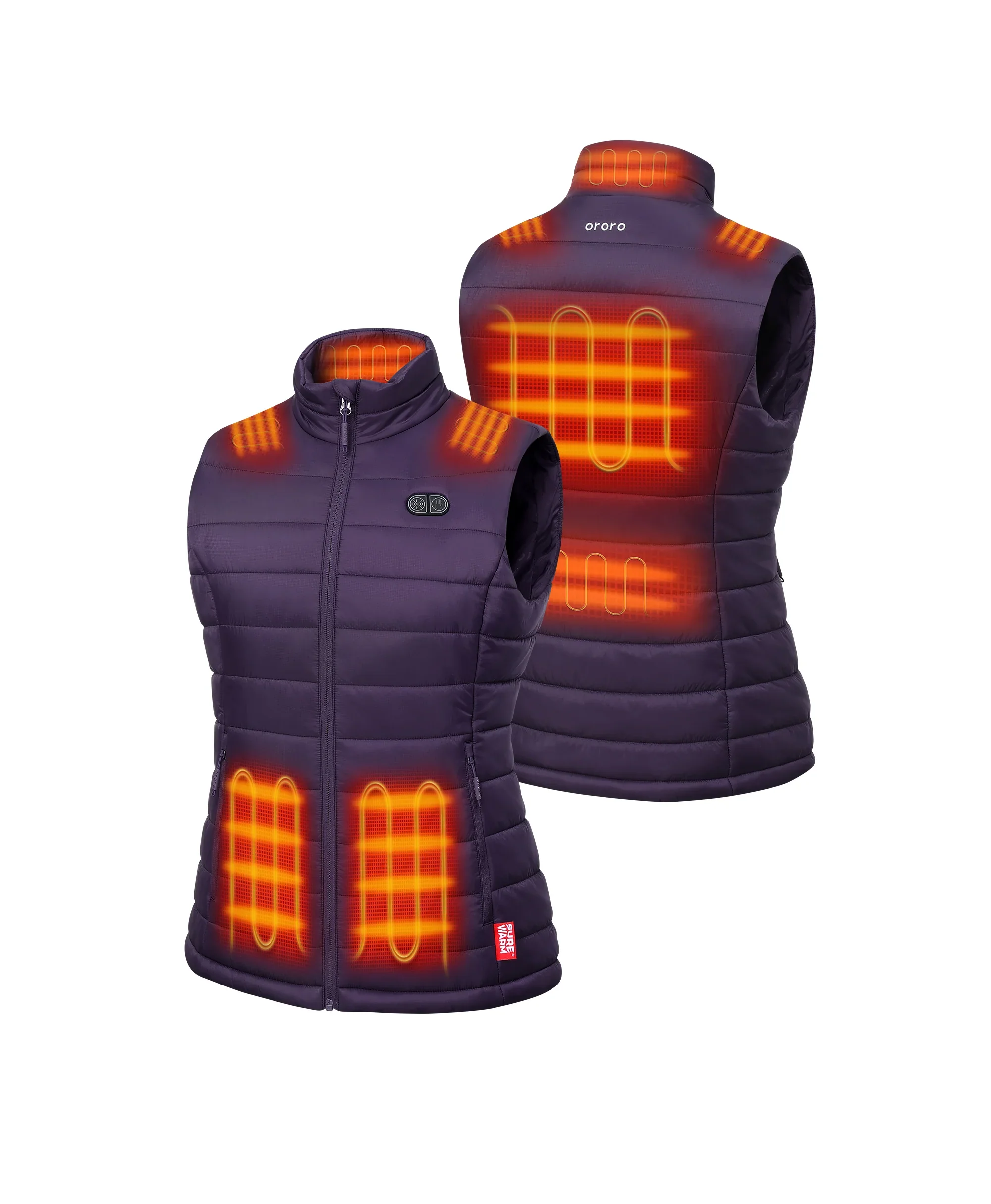SureWarm® Women's 7-Zone Dual-Control Classic Pro Heated Vest (Lower Back Heating) - Image 25