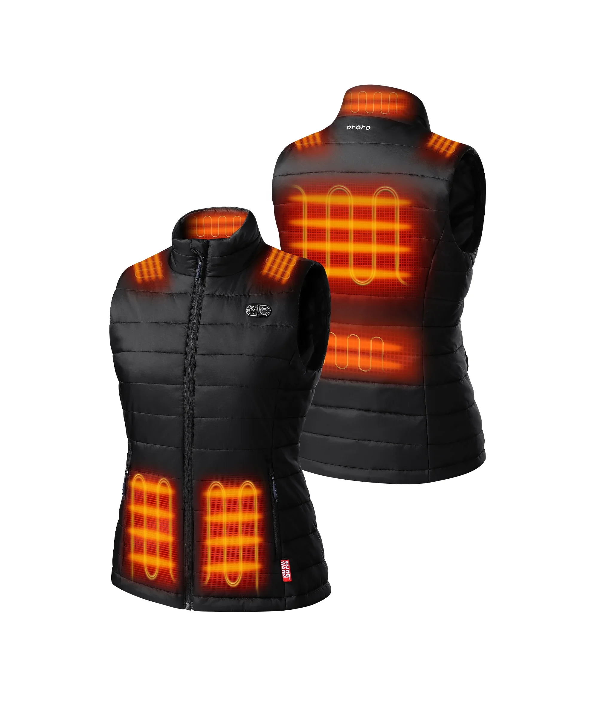 SureWarm® Women's 7-Zone Dual-Control Classic Pro Heated Vest (Lower Back Heating) - Image 12