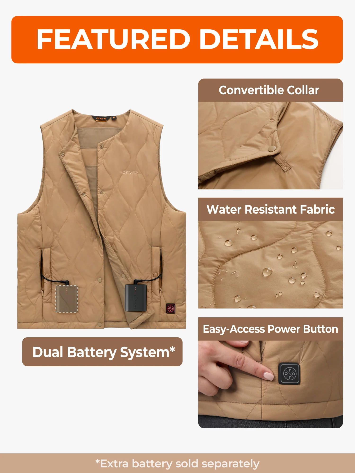 Celeste Women's 4-Zone Lightweight Heated Quilted Liner Vest - Image 5