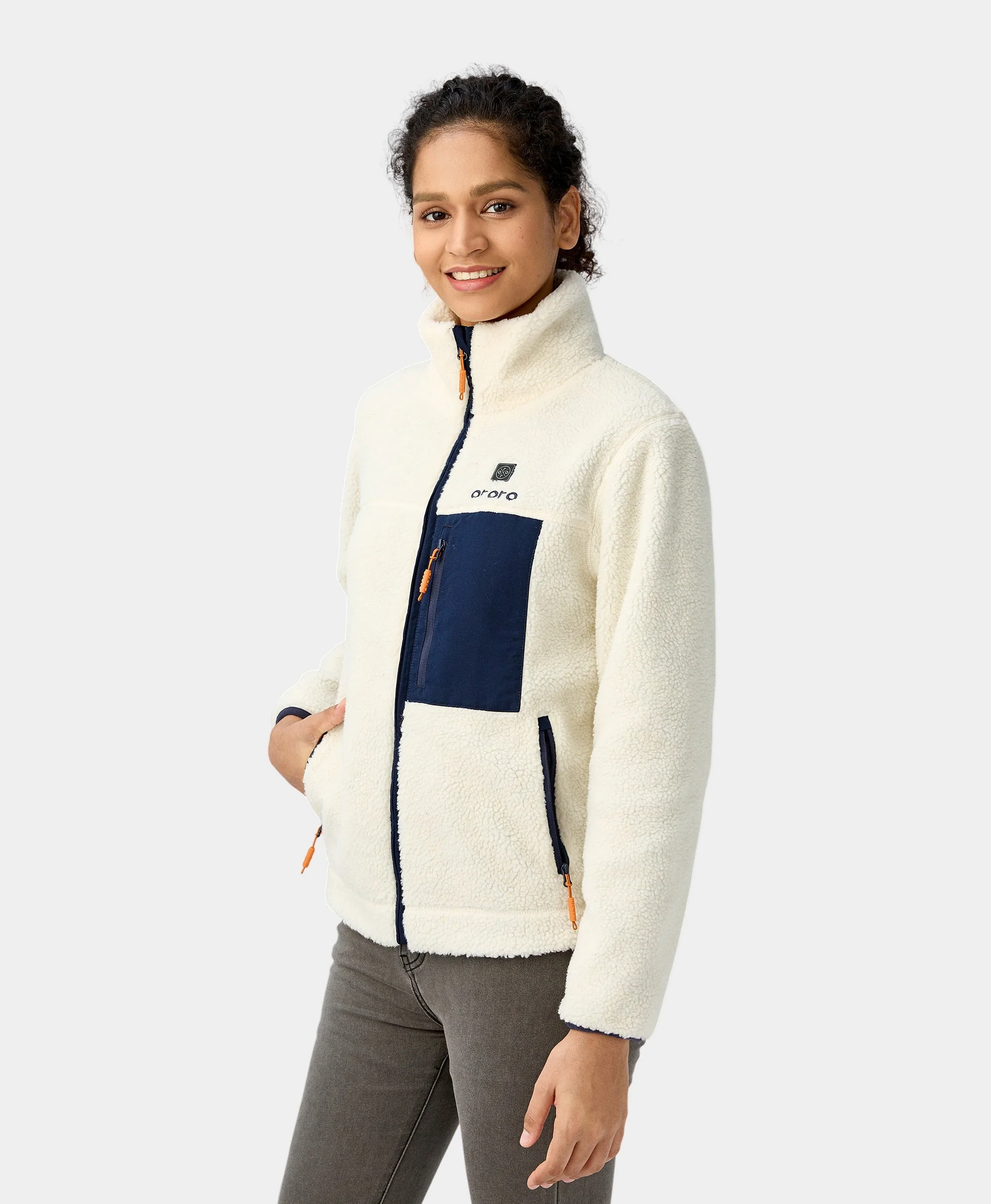 Women's Colorblock Recycled Fleece Heated Jacket (Apparel Only) - Image 3