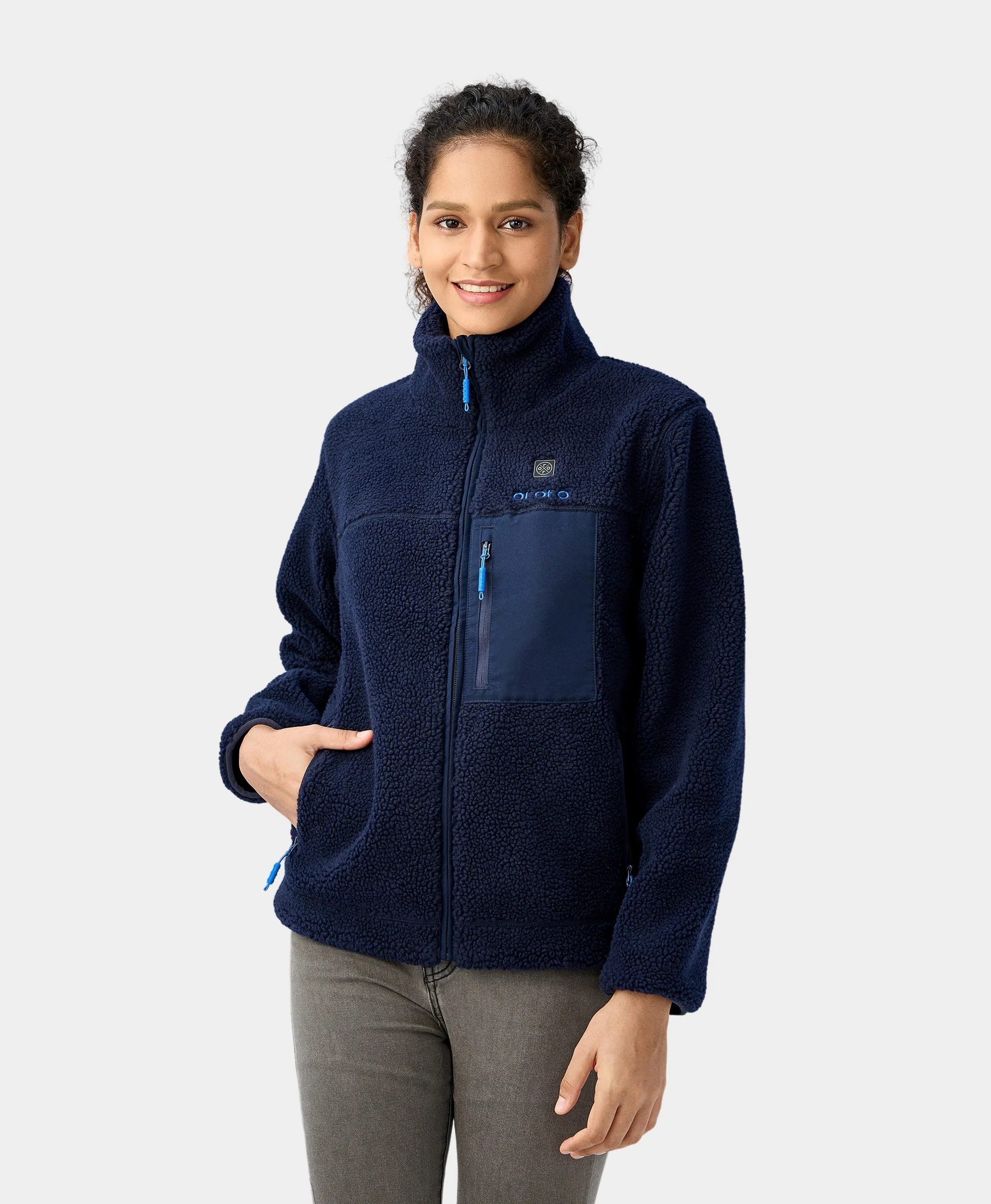 Women's Colorblock Recycled Fleece Heated Jacket (Apparel Only) - Image 9