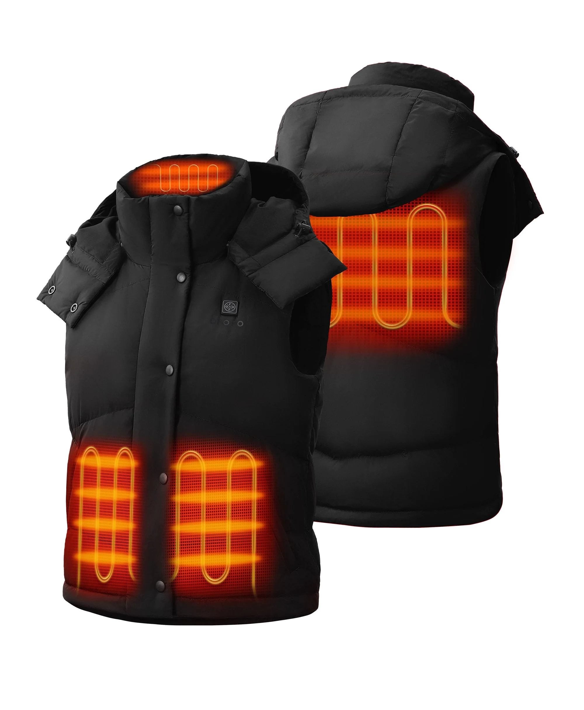 Women's Heated Cropped Puffer Down Vest - Image 2