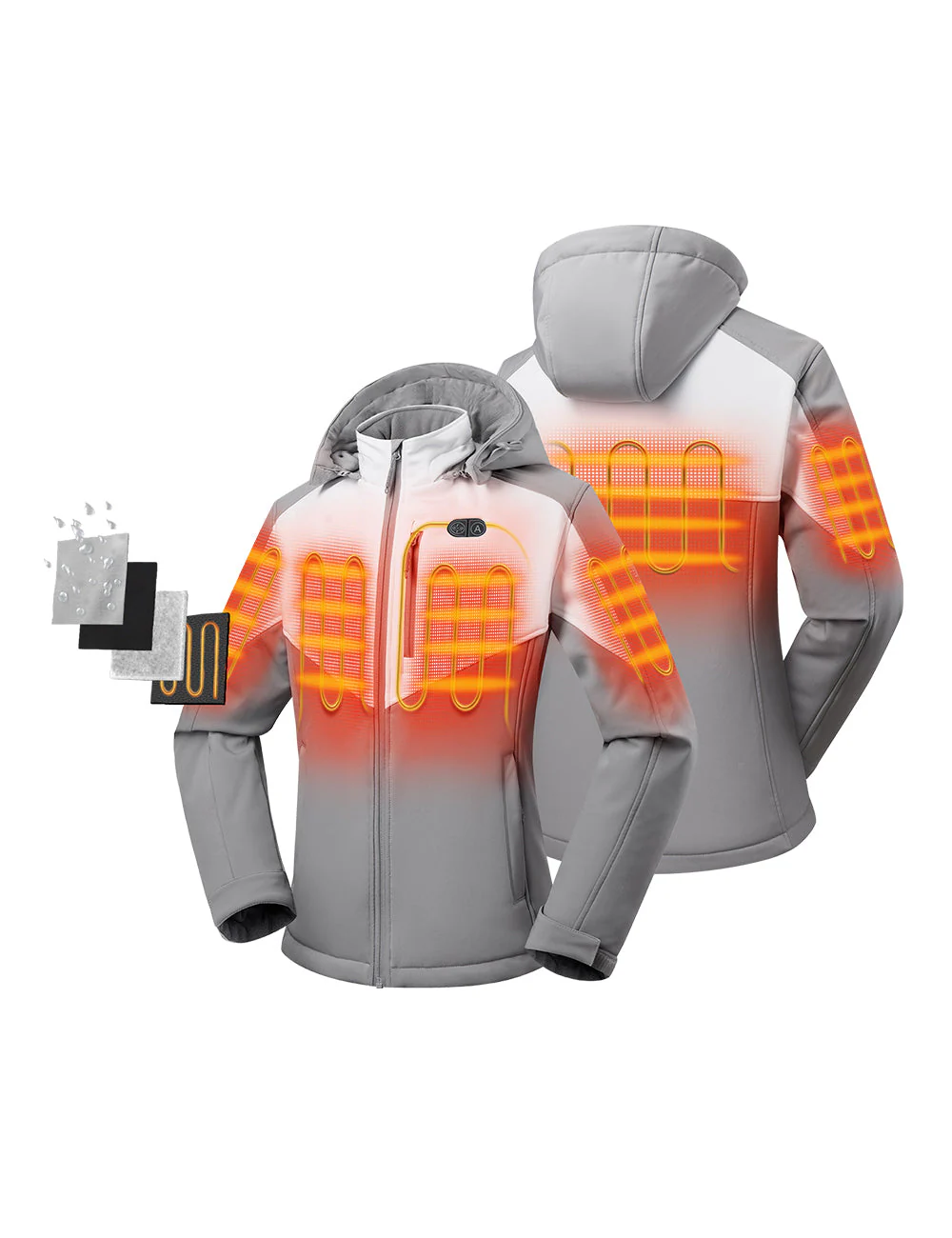 Women's Heated Dual Control Jacket with 5 Heating Zones (Chest Heating) (Apparel Only) - Image 14