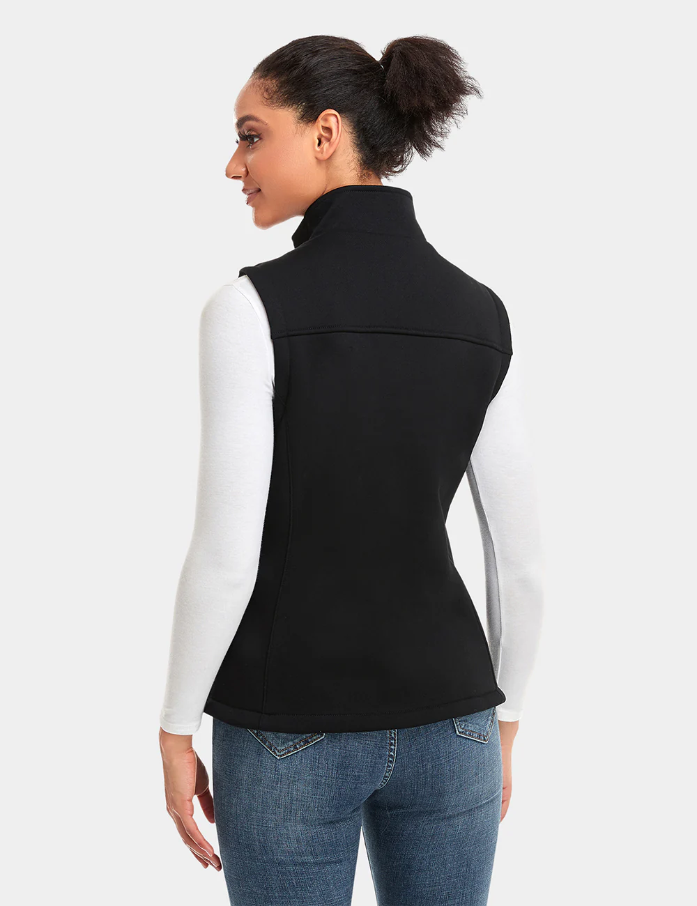 Women's Heated Fleece Vest - Black (Final Sale) - Image 4