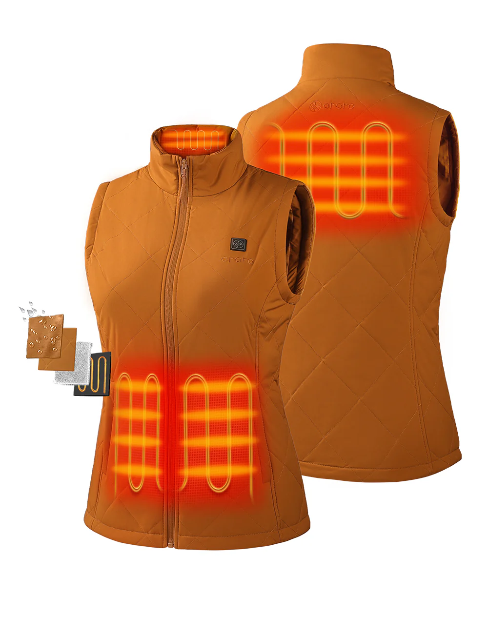 Women's Heated Quilted Vest - New Colors - Image 45
